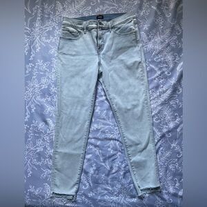 Express Cropped Skinny Mid Rise Stretch Jeans
